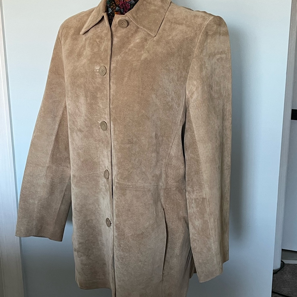 Bernardo Tan Suede Leather Jacket